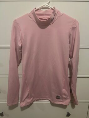 Nike Pro Heat Mock Neck Base Layer - Pastel Pink - Medium